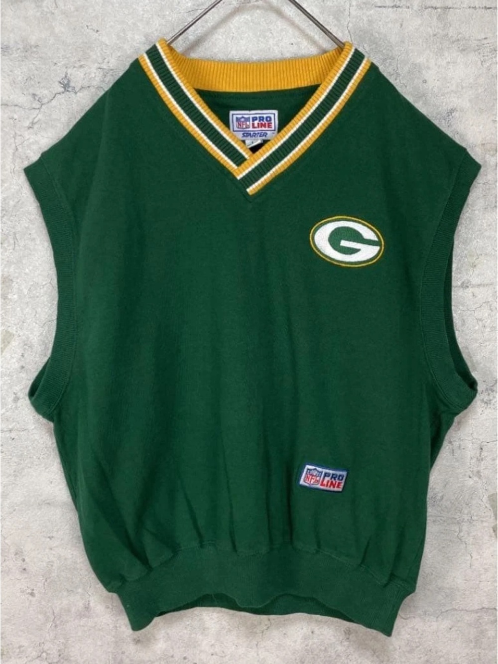 Starter NFL Packers Vest Sweat Green Men's XL 24.8in Vintage USA